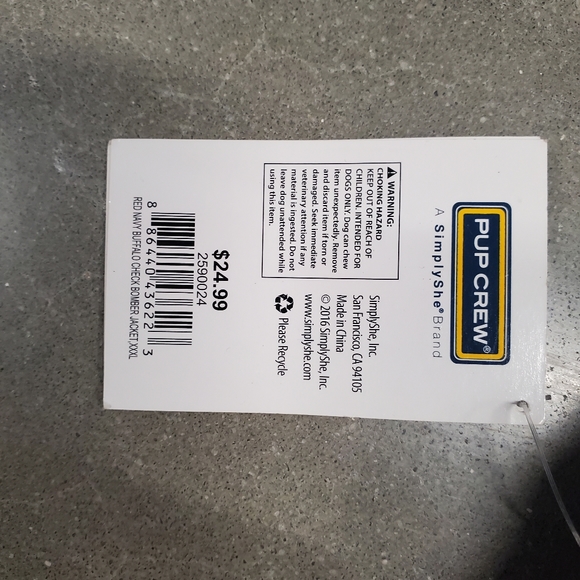 3XL Dog Pup Crew Flannel Jacket - Picture 3 of 4